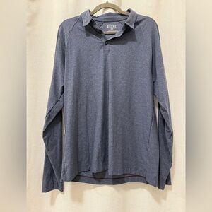 Rhone long sleeve blue collared shirt size L